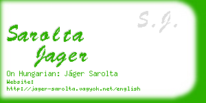 sarolta jager business card
